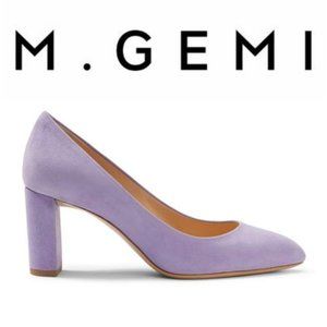 M. Gemi The Lustro 70mm Suede Almond Toe Pump Heels - EUC - Size 41